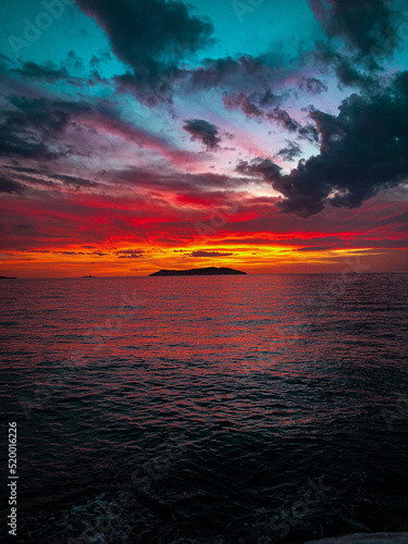 sunset over the sea / twilight in istanbul