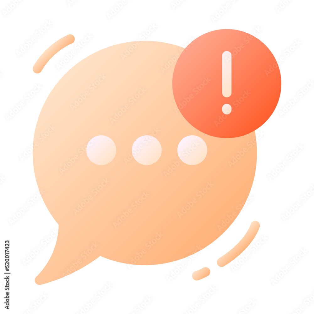 Warning Chat Illustration