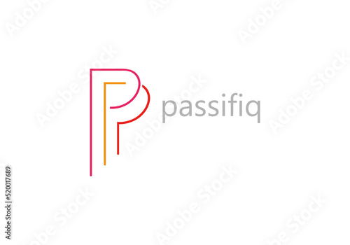 Wallpaper Mural abstract, alphabet or letter P logo concept, hand-drawn abstract, creative vector logo for any business.Letter P Logo. P Letter Design, brand identity, Torontodigital.ca