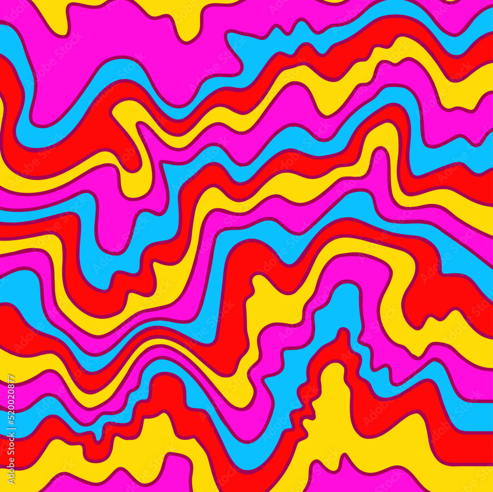 Psychedelic lines. Vector doodle cartoon illustration. Trippy,lsd,acid ...