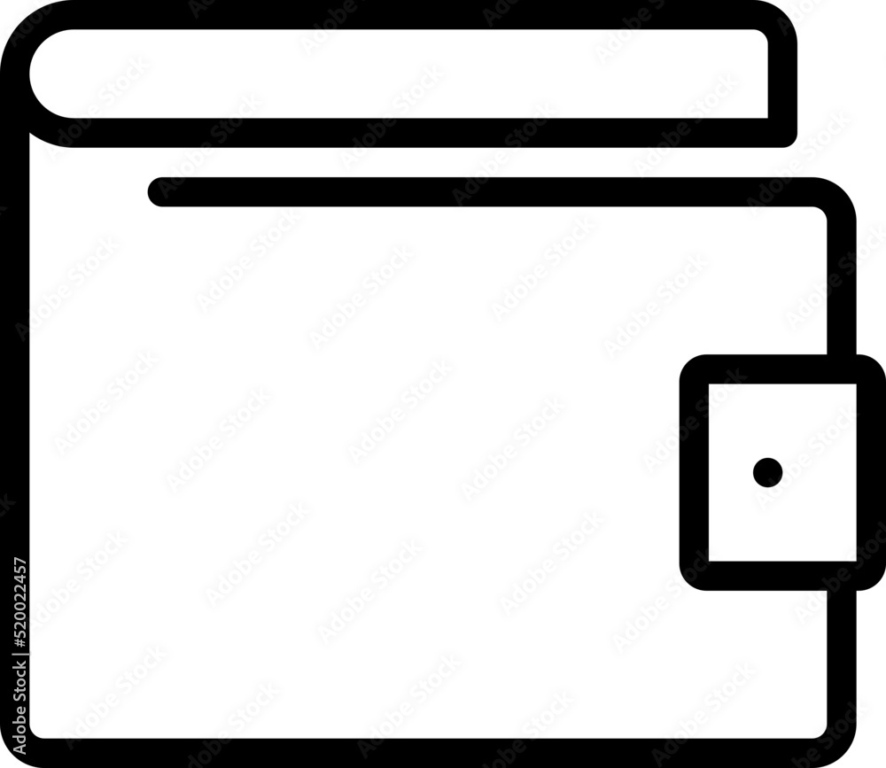 Wallet outline icon Wallet outline icon