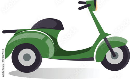 Green Scooter icon, Online delivery service, online order tracking,  home delivery, shipping photo