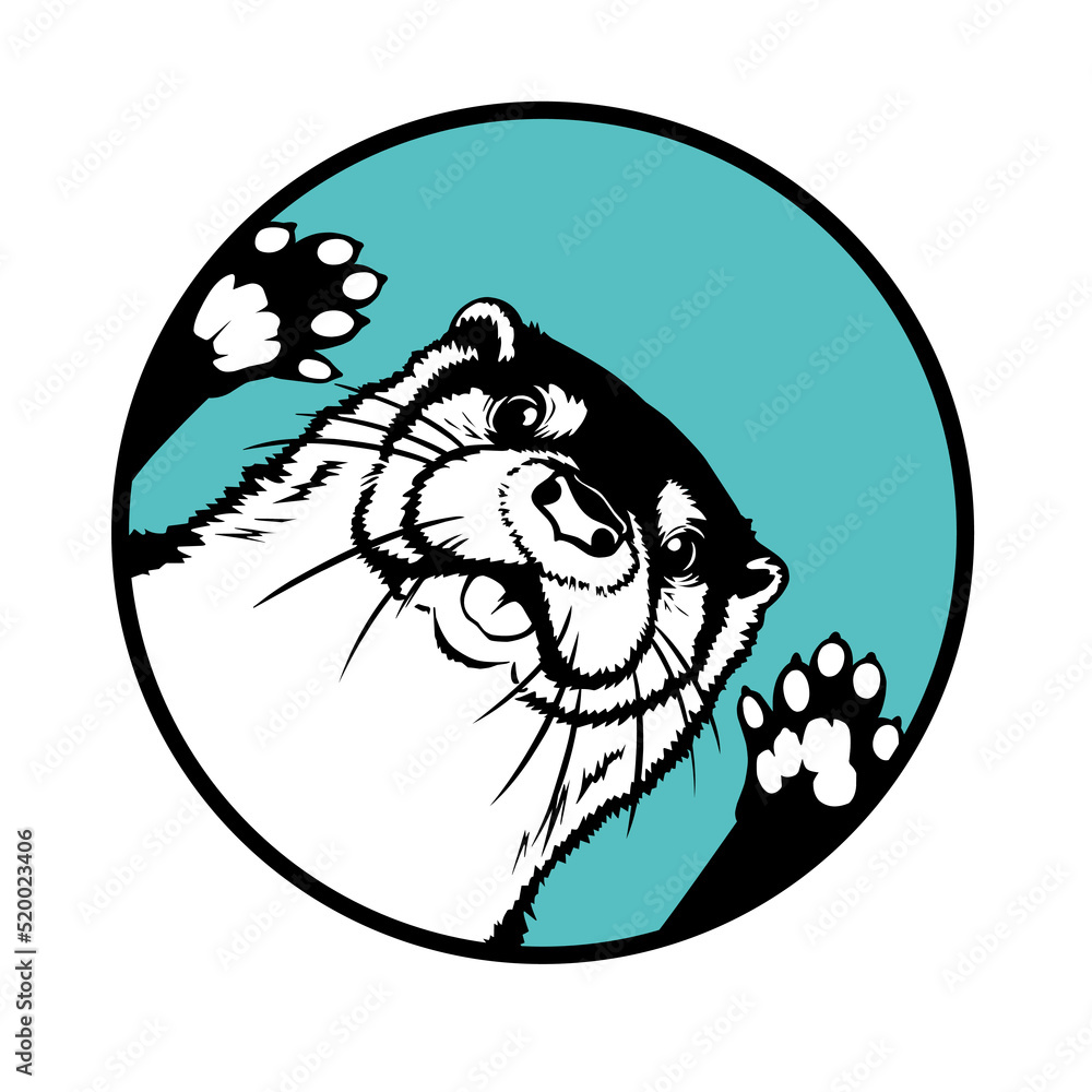 logo vector illustration of otter logo vector illustration of otter