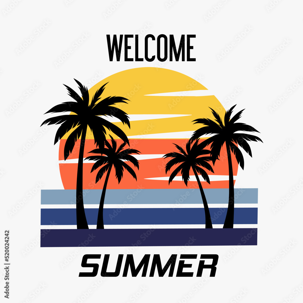 illustration vector of summer holiday perfect for print,etc