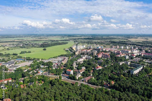 Aerial panorama view on Svetlogorsk town. Kaliningrad region