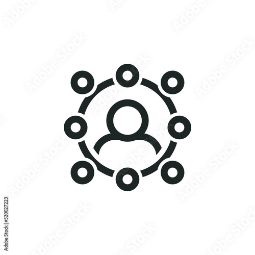 Self organization icon isolated on white background