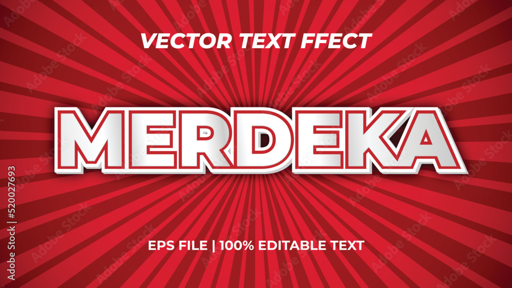 Editable Text Effect Vector Text EPS For Indonesia Independence day comic background Editable Text Effect Vector Text EPS For Indonesia Independence day comic background