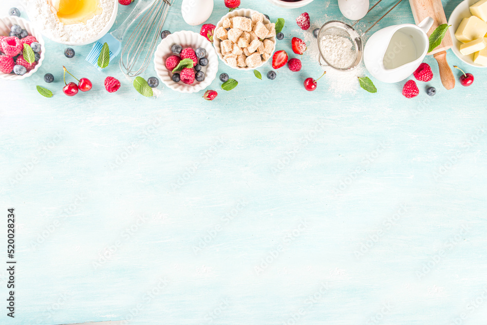Summer baking background Summer baking background