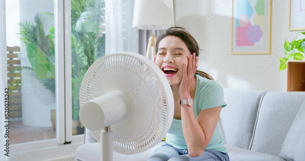 woman use fan woman use fan