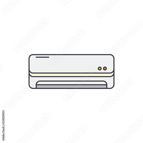 Indoor Air Conditioner icon in color, isolated on white background 