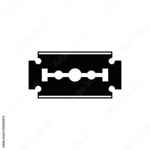 Razor icon in black flat glyph, filled style isolated on white background