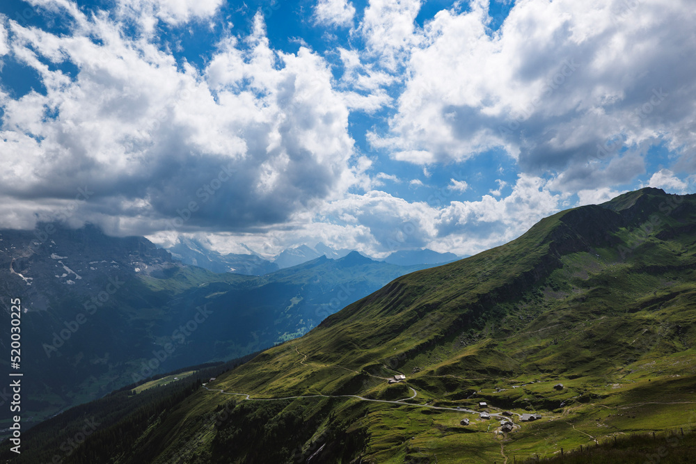 mountains and clouds