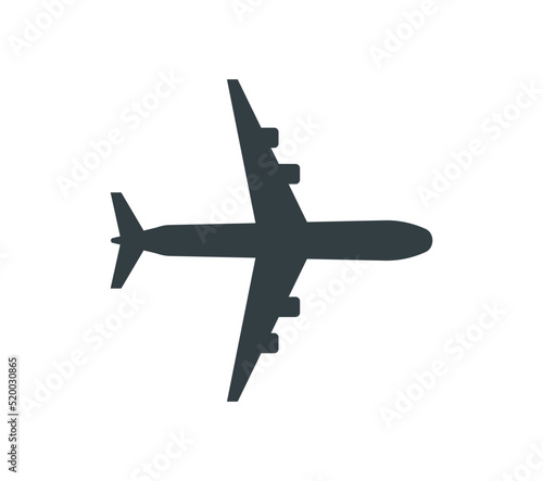 Airplane vector silhouette icons set for web design illustration, image - Black and white trace image contour of plane aircraft for tourism, travel, holiday, trip symbol and icon - Fly, jet, airbus