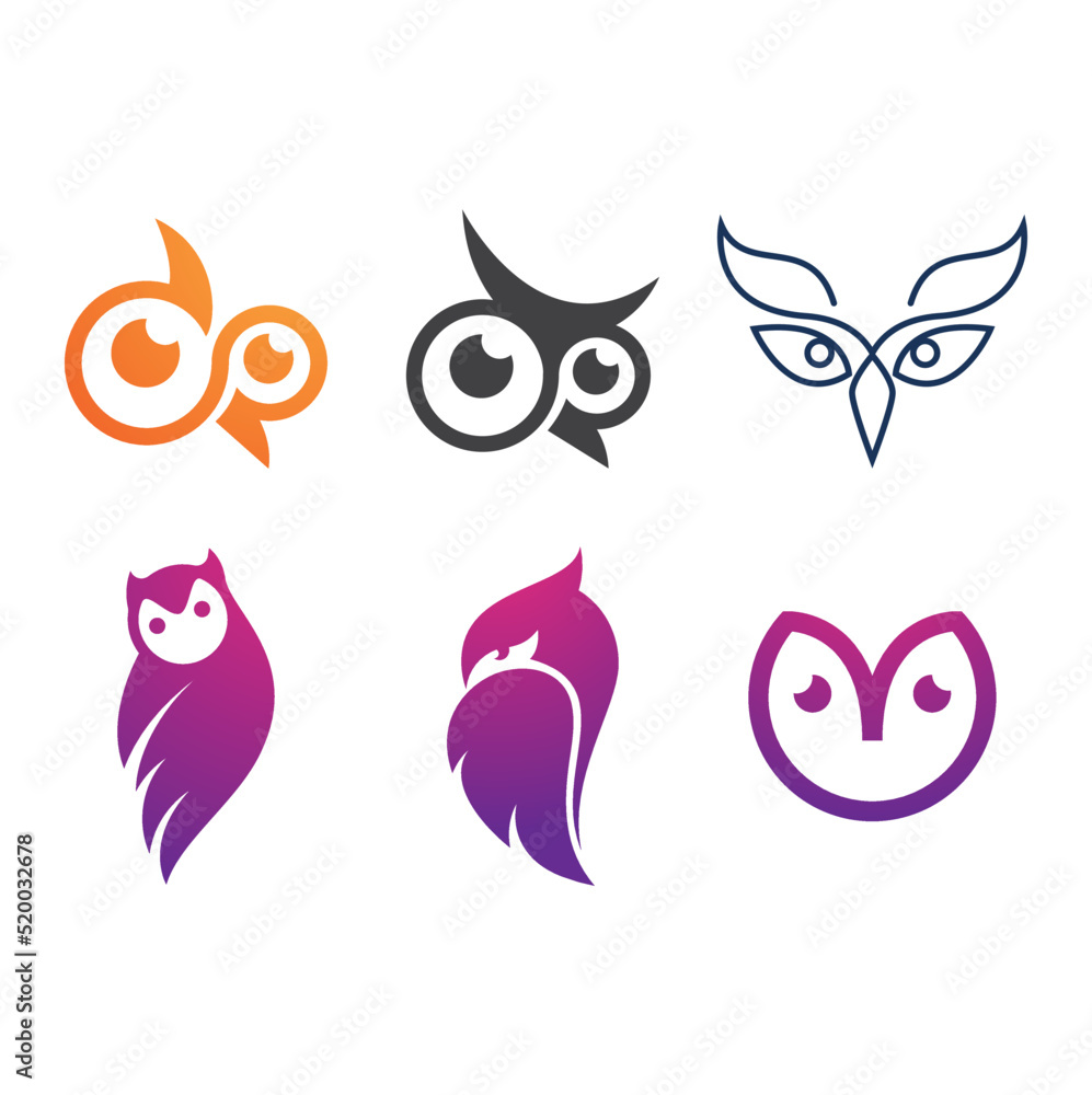 Owl logo vector icon