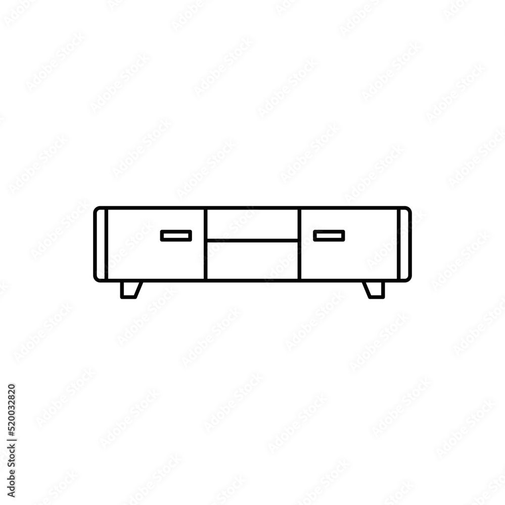 sideboard icon in line style icon, isolated on white background sideboard icon in line style icon, isolated on white background