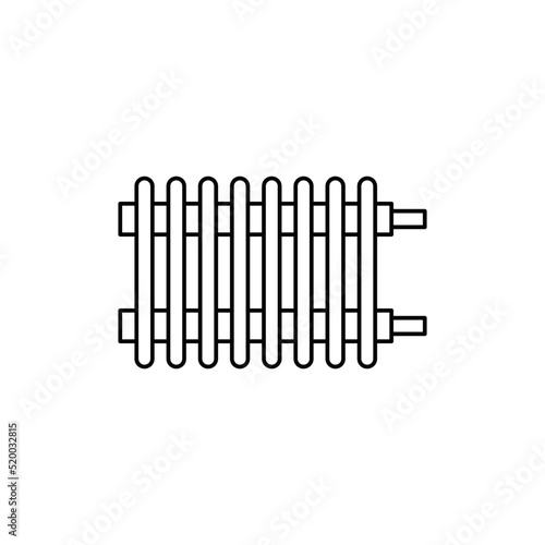 Warm house radiator icon in line style icon  isolated on white background