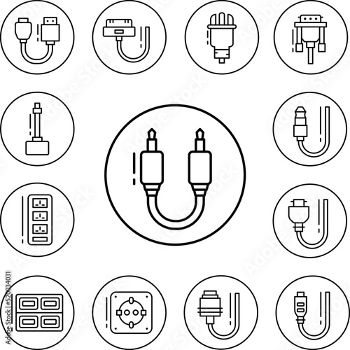 Jack connector icon in a collection with other items