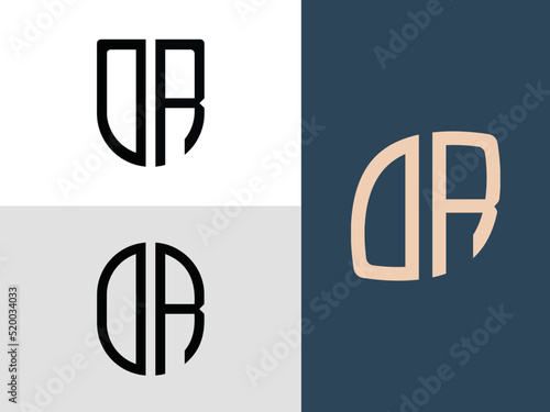 Creative Initial Letters DR Logo Designs Bundle. photo