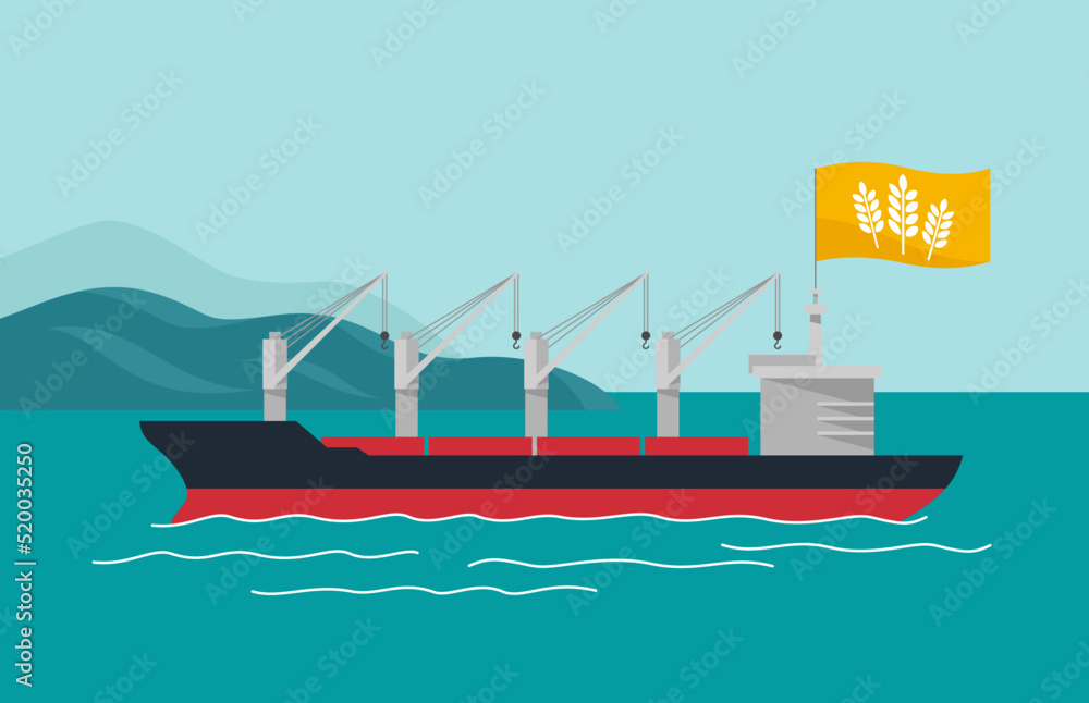 Bulk carrier with grains cargo Bulk carrier with grains cargo