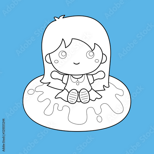 Candyland Little Girl Digital Stamp