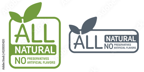 All Natural square badge