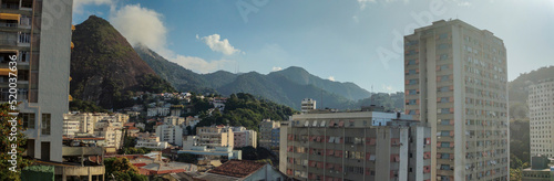 gazebo trees forest trunk tropical mountain hill landscape horizon green clear blue sky cloud dry leaves autumn favela city urban slope path street alley guardhouse stair car lane top view