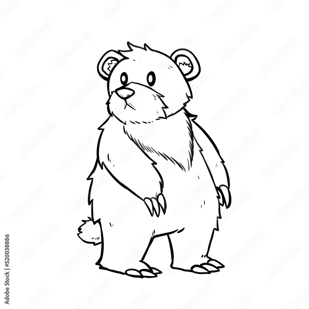 Obraz premium Bear Lineart