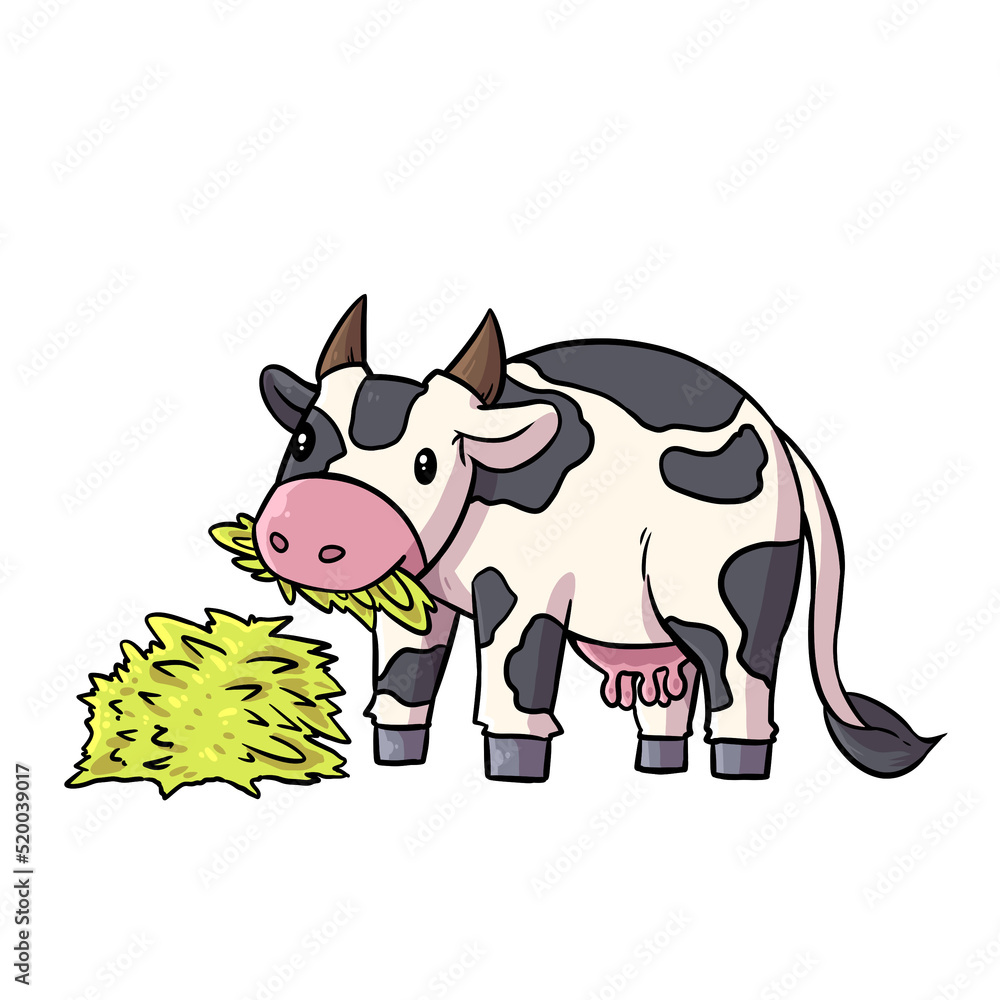 Naklejka premium Cow