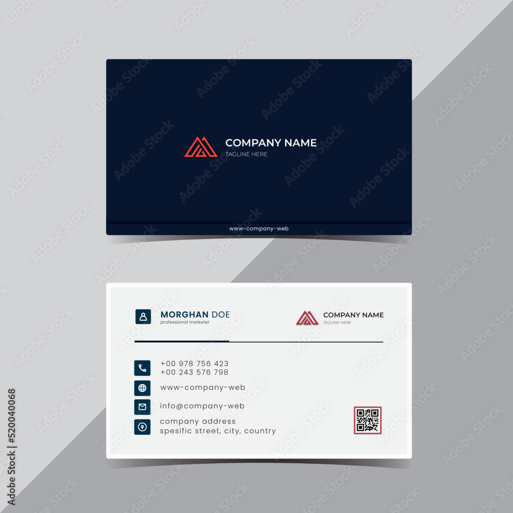 modern blue business card modern blue business card