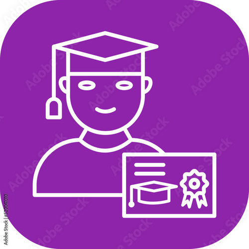 Unique Receiving Degree Vector Icon