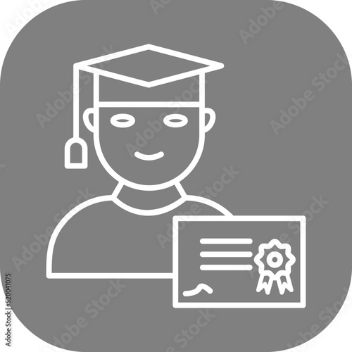 Unique Receiving Diploma Vector Icon