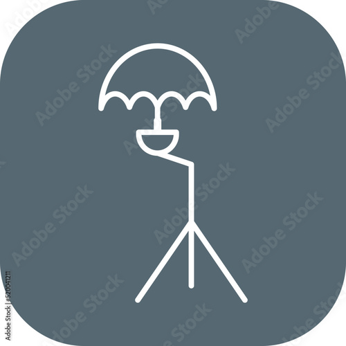 Unique Umbrella Stand Vector Icon