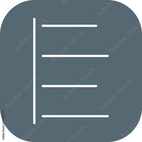 Unique Left Align Vector Icon