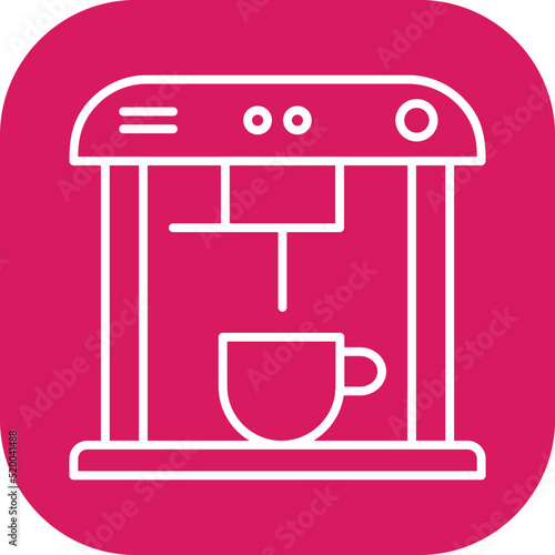 Unique Coffee Machine Vector Icon