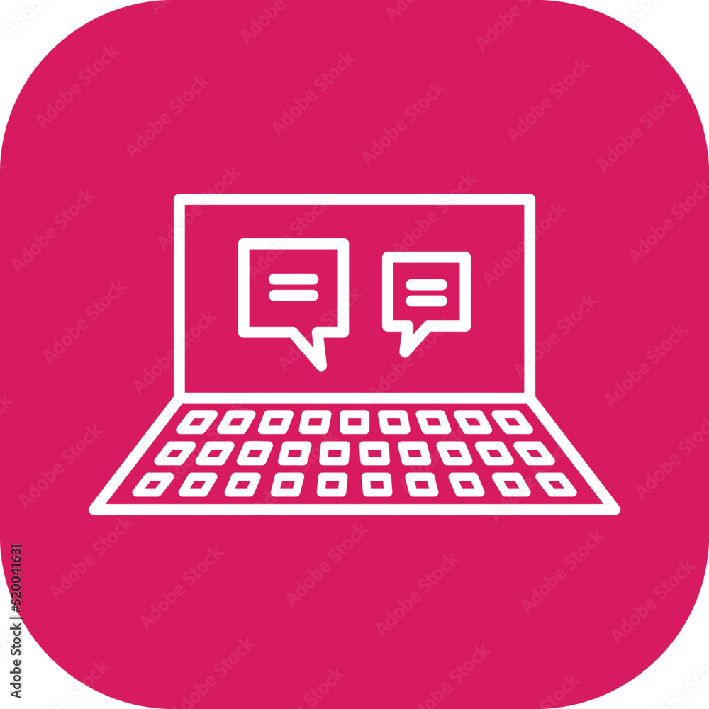 Unique Online Converstaion Vector Icon Unique Online Converstaion Vector Icon