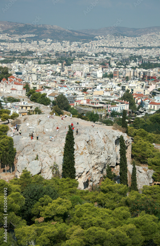 The Areopagus or Mars Hill, from Acropolis of Athens, Athens, Greece  