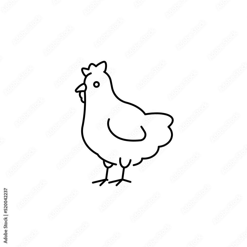 Chicken linear icon. Editable stroke Chicken linear icon. Editable stroke