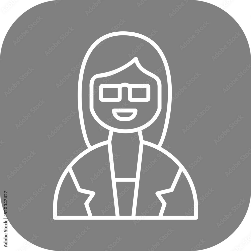 Unique Female Professor Vector Icon Unique Female Professor Vector Icon