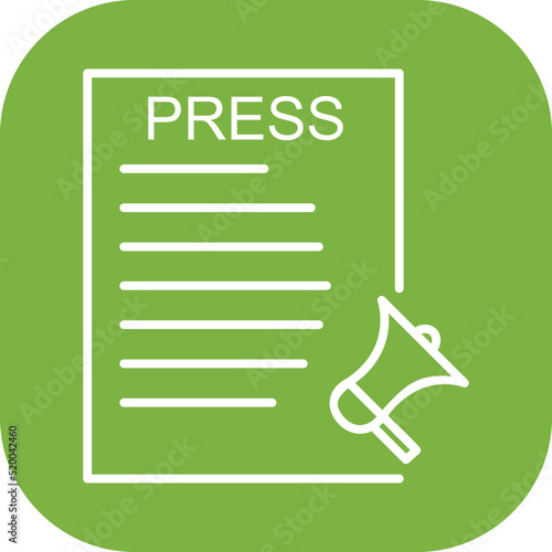 Unique Press Releases Vector Icon