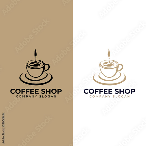 Coffee cup Logo Template vector icon design. Espresso. Black coffee icon. Vector
