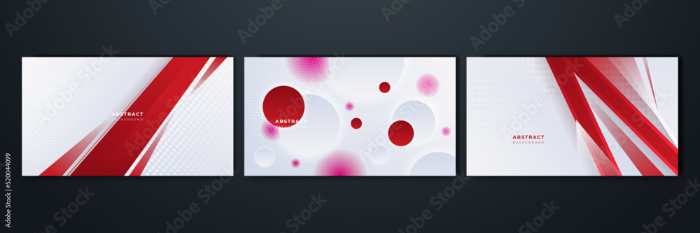 Fototapeta premium Modern red and white abstract background