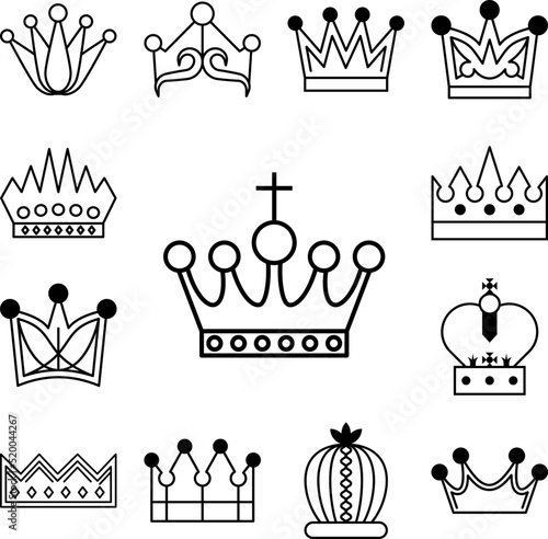 crown priest icon in a collection with other items