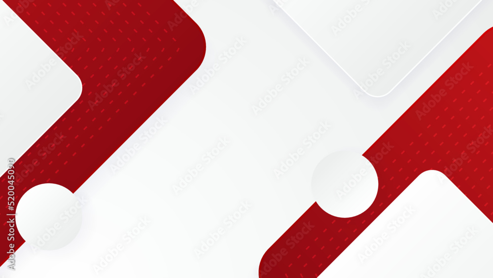 Modern geometric abstract red and white background Modern geometric abstract red and white background
