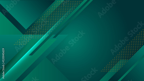 Modern dark green abstract geometric background wallpaper design. Design for poster, template on web, backdrop, banner, brochure, website, flyer, landing page, presentation, certificate, and webinar
