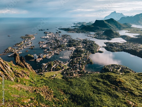 Views of Svolvaer in the Lofoten Islands in Norway photo