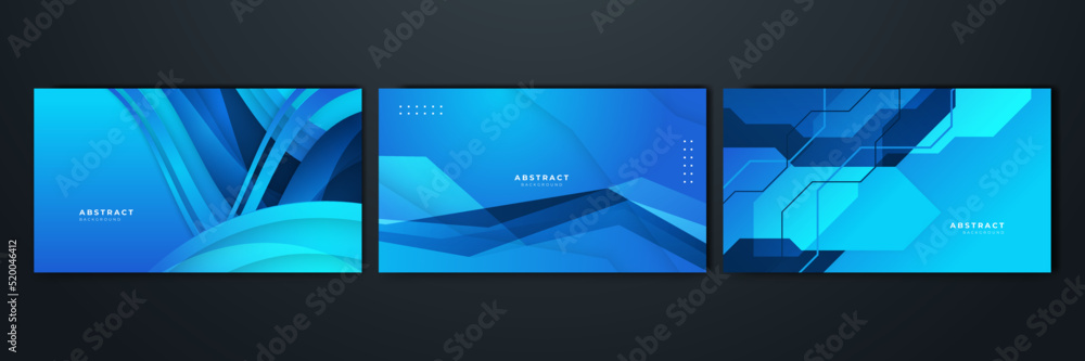 Modern blue gradient abstract background design. Design for poster, template on web, backdrop, banner, brochure, website, flyer, landing page, presentation, certificate, and webinar