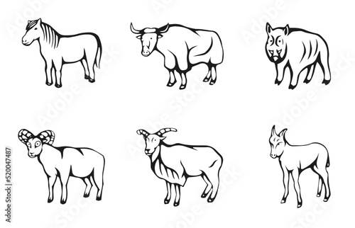 set of animal vector icons