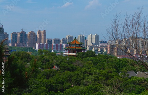 Jilin  Jilin  China - July 15 2021  The city of Jilin skyline in summer.