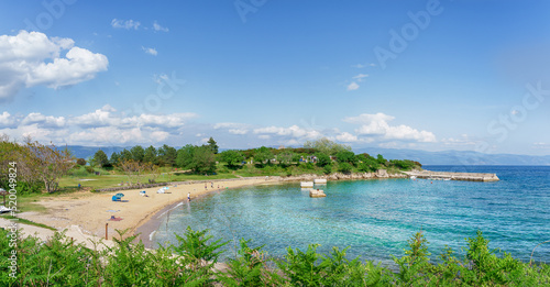 Landscape with Sveti Marek  beach, Vrbnik region, Krk island, Croatia photo