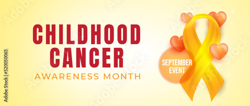 Awesome banner International childhood cancer awareness month vector illustration